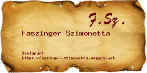 Faszinger Szimonetta névjegykártya